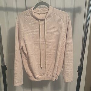 Textured Pink Pullover Hoodie/ Never Worn